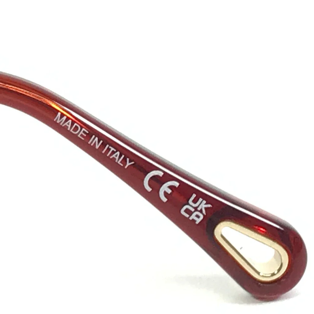 Chloe Eyeglasses Frames CH0361OA 004 Burgundy Clear Red Gold Asian Fit 52-18-145